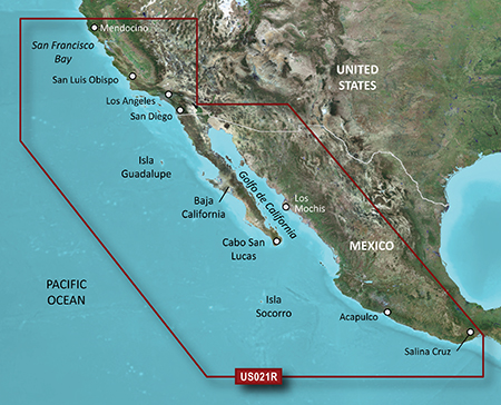 Garmin 010-C0722-00 VUS021R G3 Vision CALIFORNIA-MEXICO