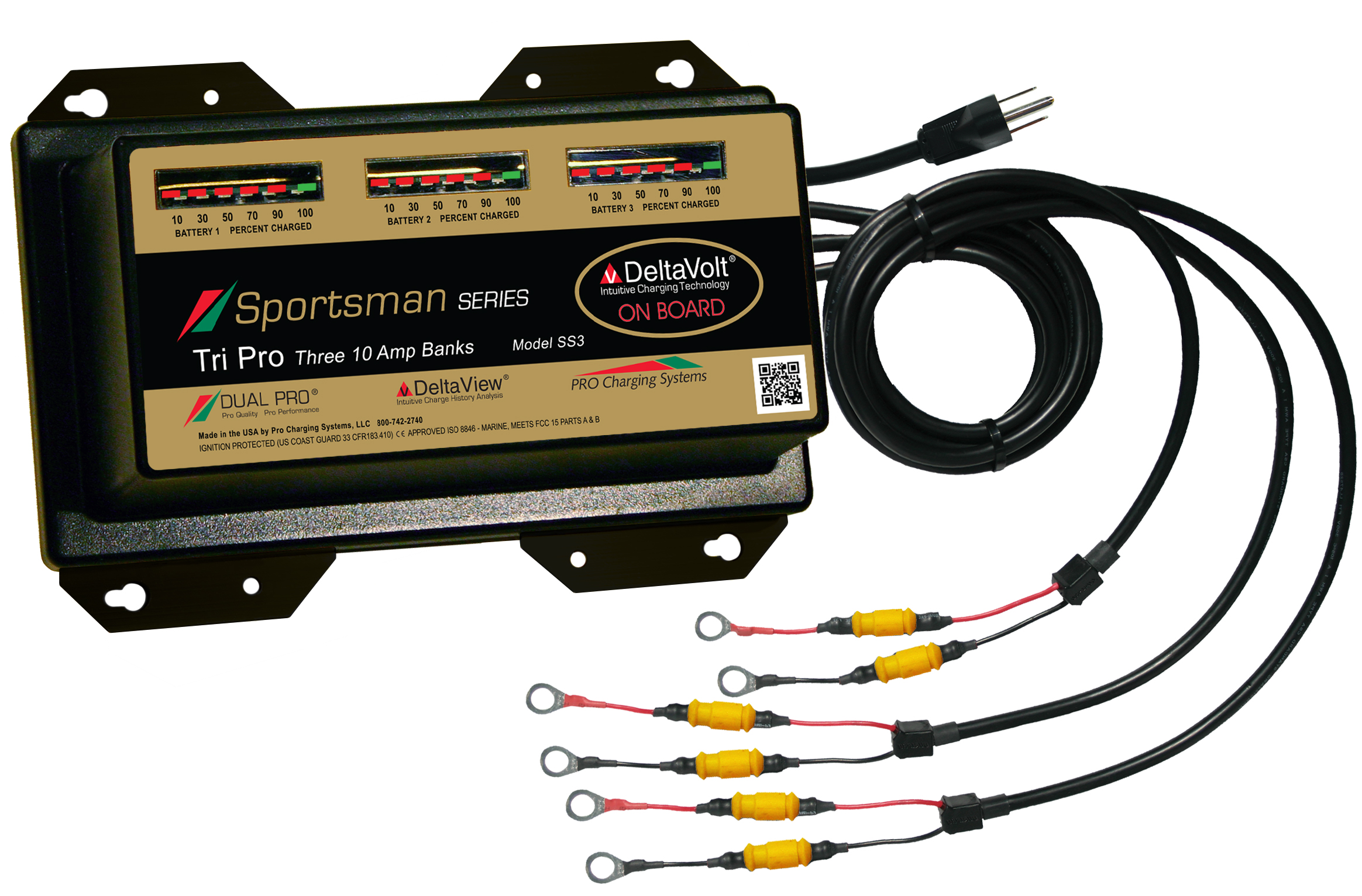 Dual SS3 Pro Battery Charger 3 Bank 30 Amps
