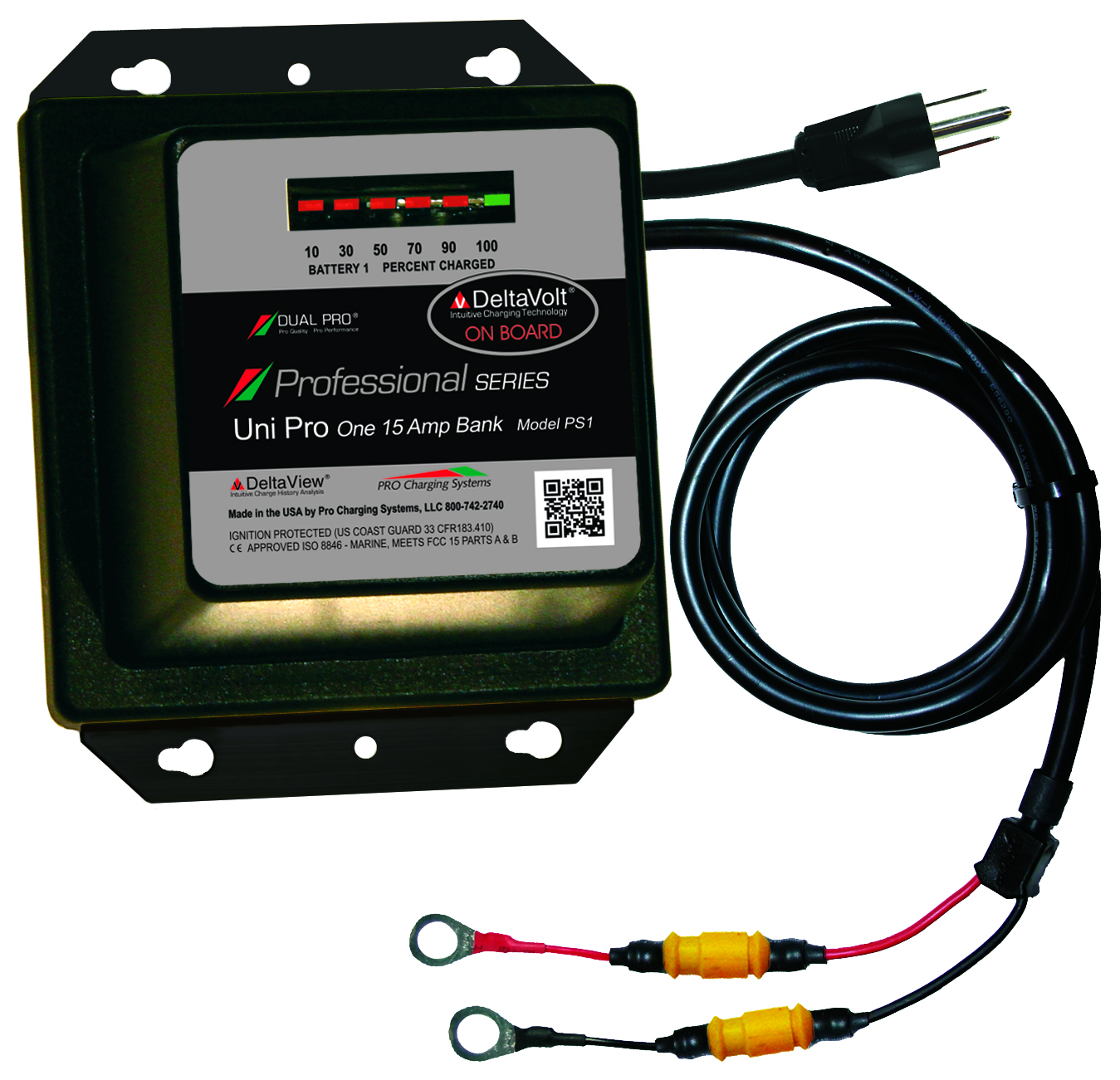 Dual PS1 Pro Battery Charger 1 Bank 15 Amps