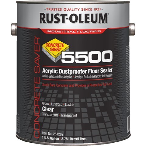 Rust-Oleum RSO251282 Sealer 5500 Floor Dustproofer 1 gal Clear Gloss Acrylic