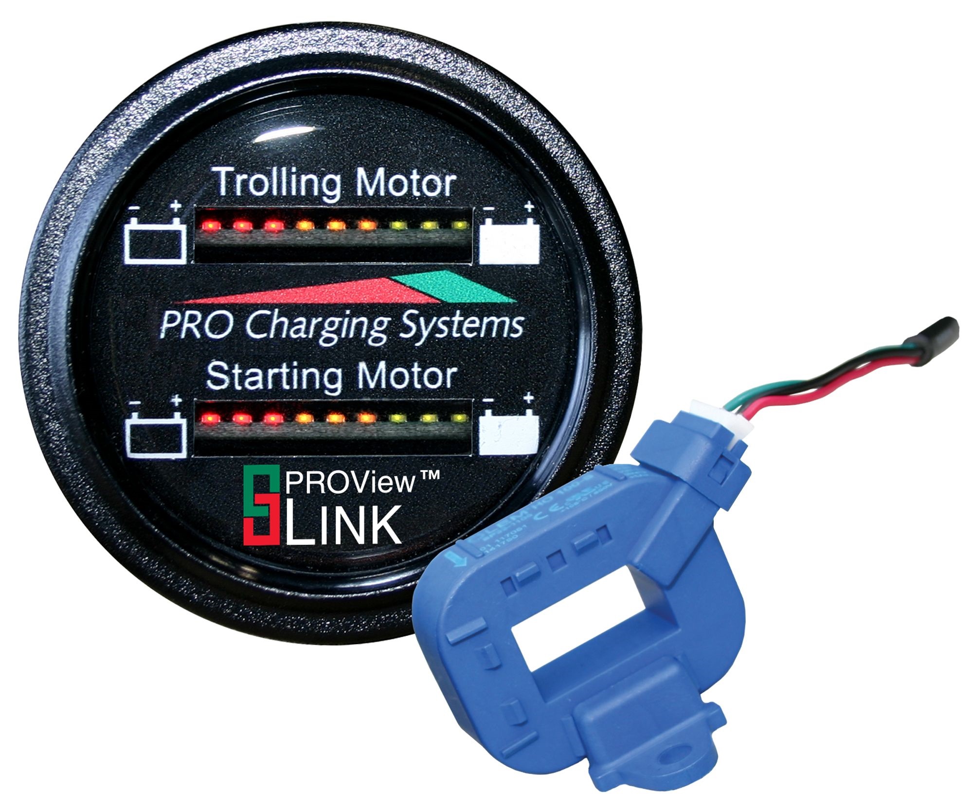 Dual BFGDUALCOMBO Pro Lithiumm Battery Status Indicator Dual Marine Round Display