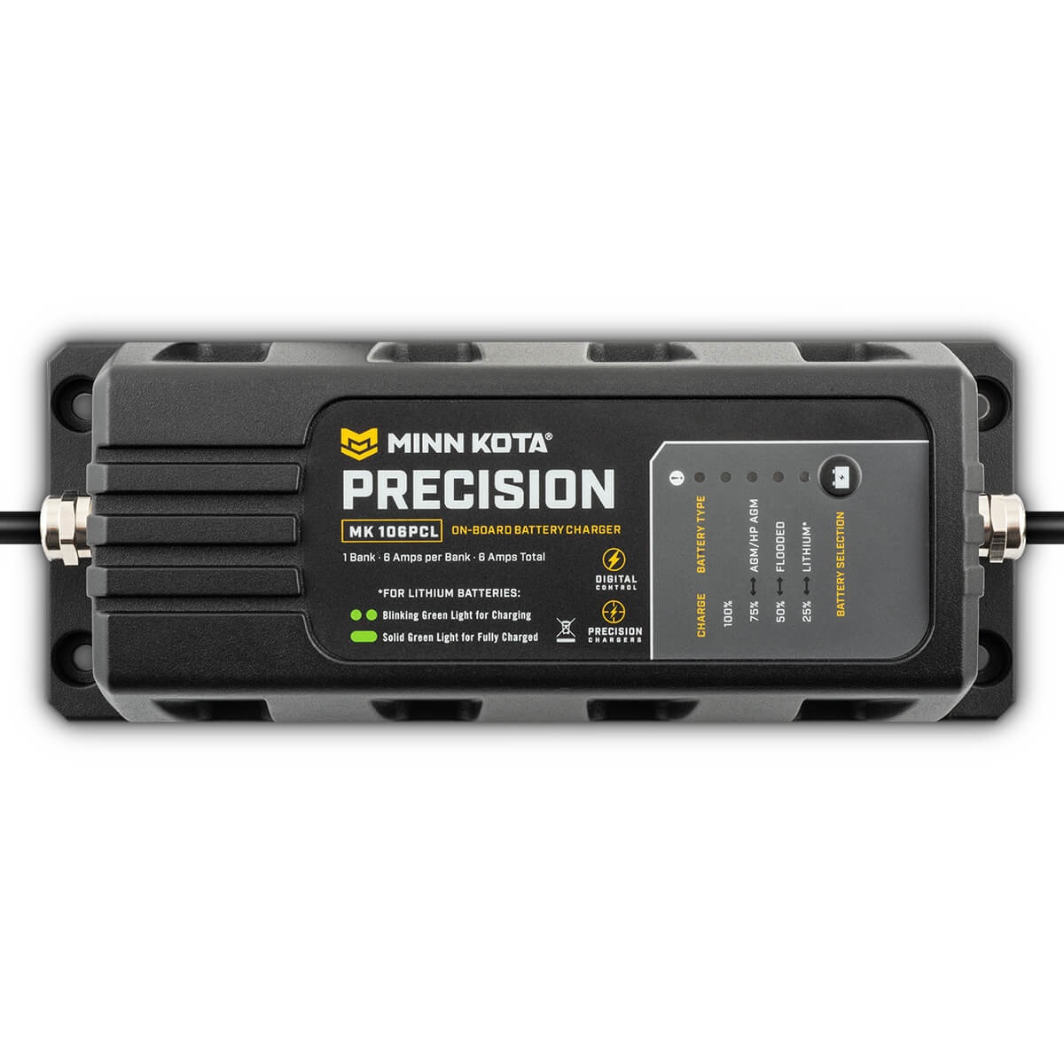 Minn Kota 1831061 MK106PCL Precision Charger 1 Bank 6AMPS