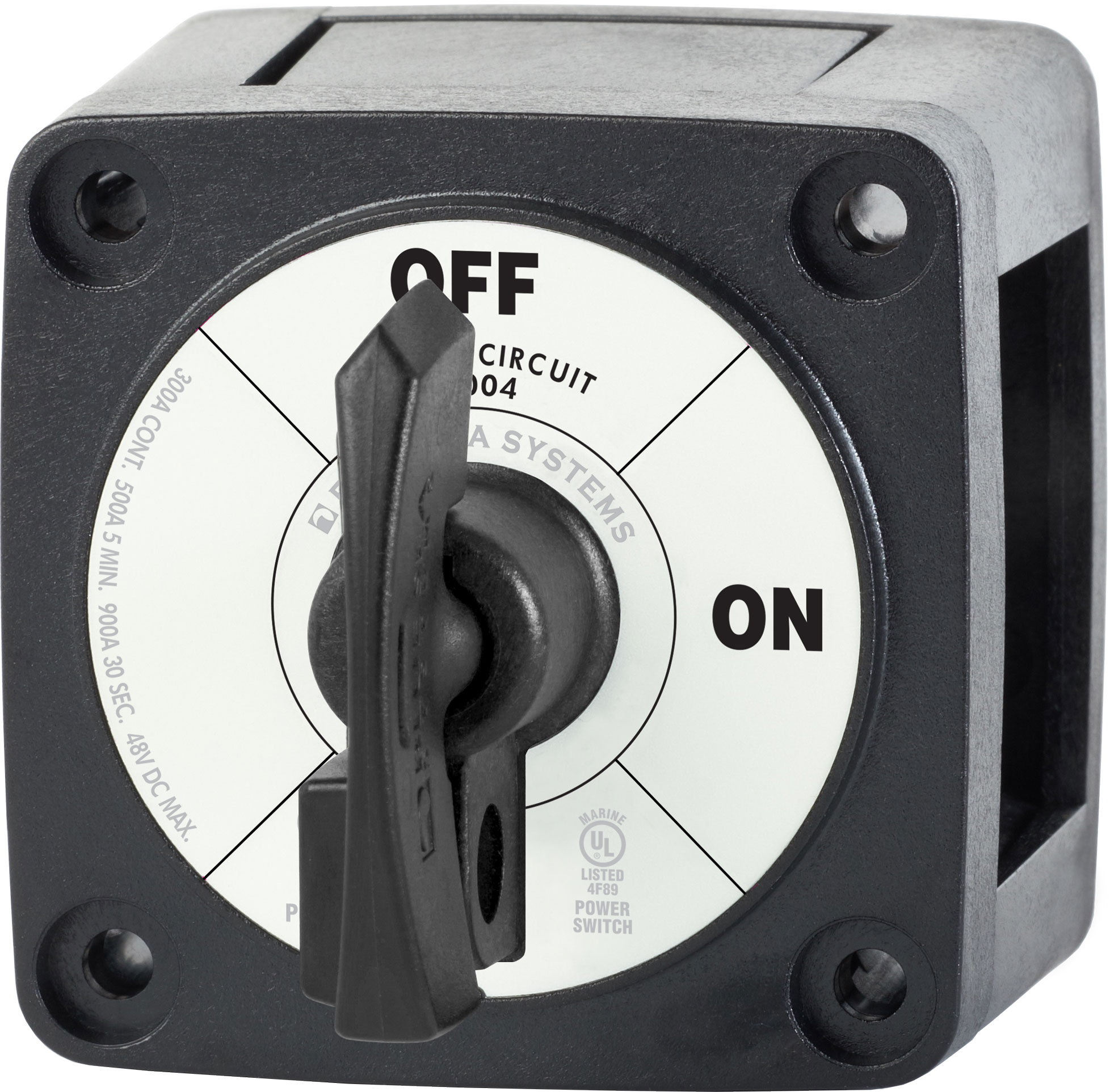 Blue Sea 6004200-BSS M-Series Battery Switch On/Off Black with Locking Key
