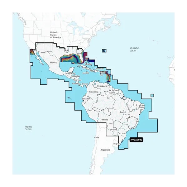Garmin 010-C1285-00 NVSA004L Navionics+ Vision+ Mexico to Brazil MicroSD