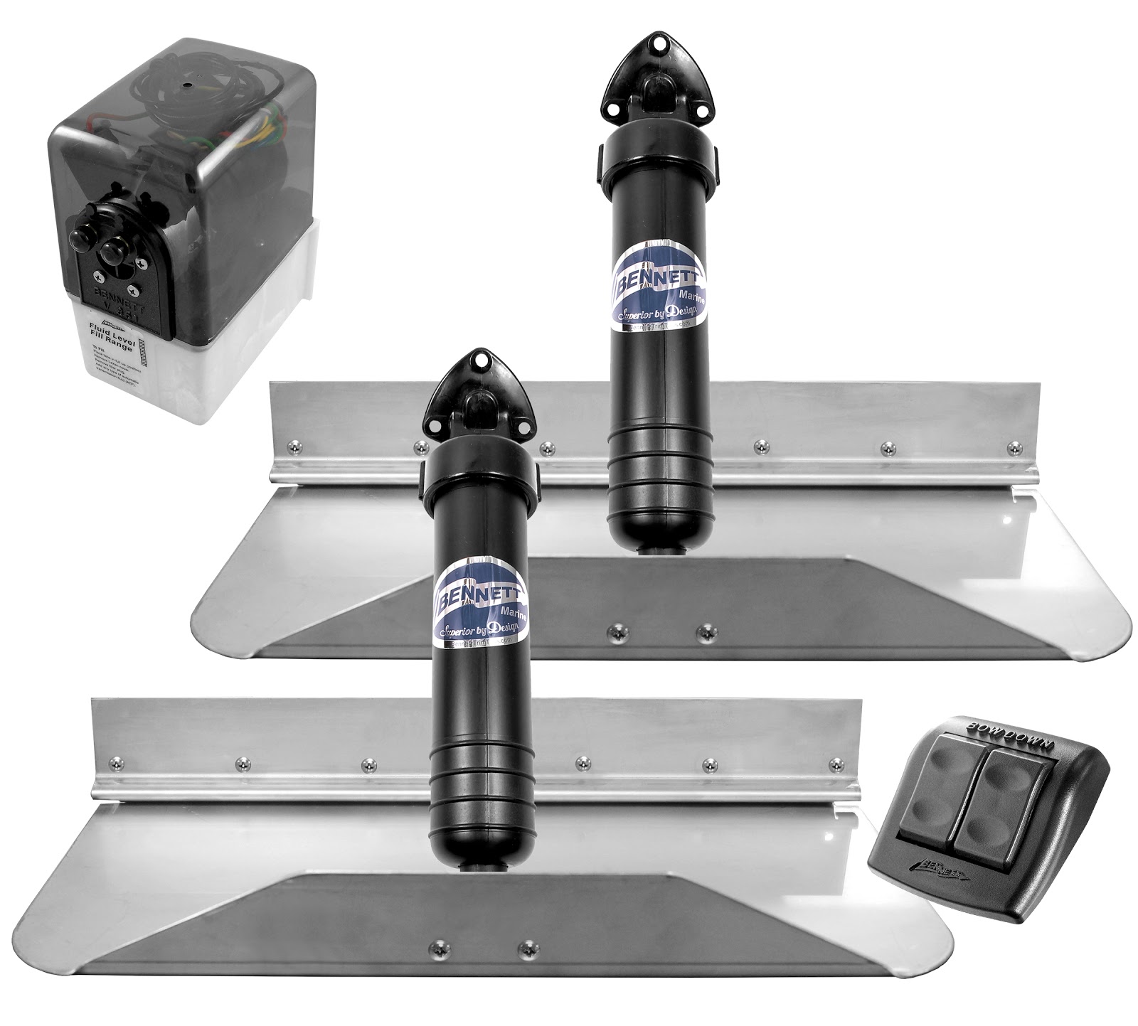 Bennett 189E 18X9 Trim Tabs W/Euro Waterproof Rocker