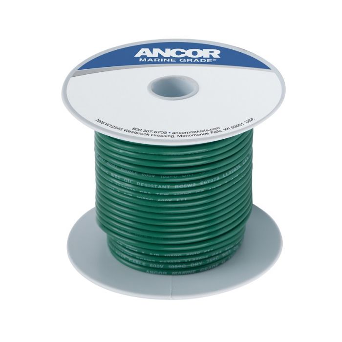 Ancor 111305 #8 Green 50ft Spool Tinned Copper