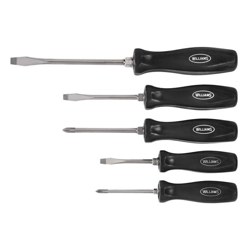 Williams SNP100P-5MD Screwdriver Set Alloy Steel Vapor-Blasted Tip Chrome Blade