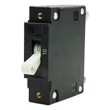 EGIS 3501-010 C Series White Toggle Panel Mount Circuit Breaker Single Pole AC/DC 10 Amp Retail Pack