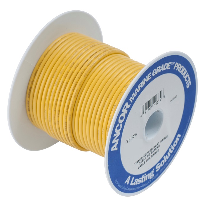 Ancor 113910 #4 Yellow 100ft Spool Tinned Cooper