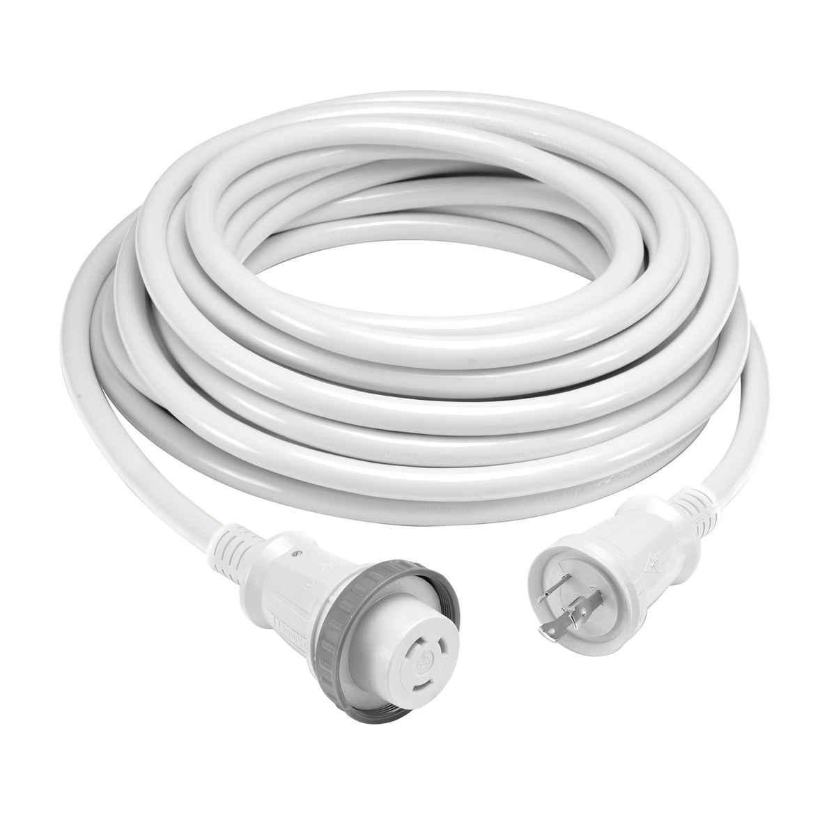 Hubbell HBL61CM08WLED 30 Amp 50ft Cordset with LED White