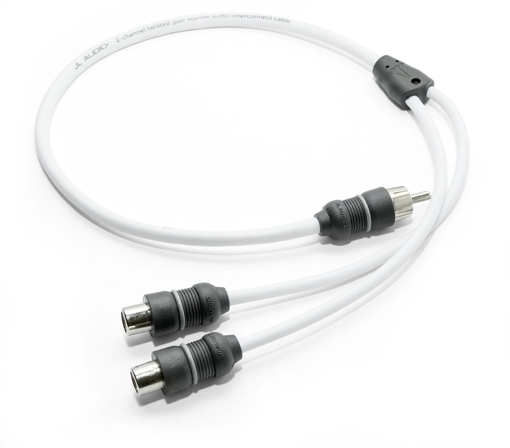JL Audio 010-13553-00 Marine Y-Adapter 1 Male Plug, 2 FeMale Jacks