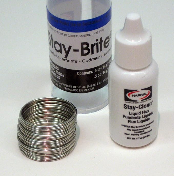 Harris Stay-Brite Silver Bearing Solder & Stay Clean Liquid Flux Kit