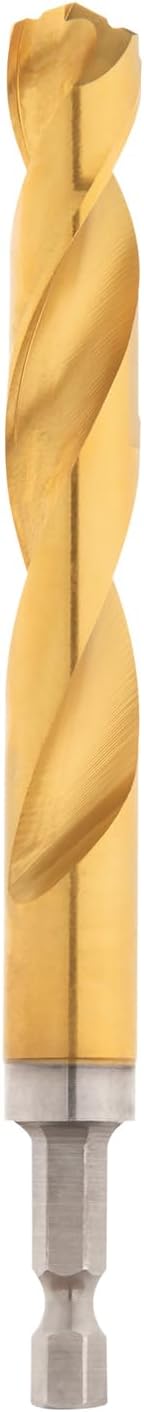 Milwaukee Electric Tool 48-89-4629 Impact Drill Bit, 1/2" Diameter x 5.12" L, 3-21/64" 35 Degree Helix Flute, 1/4" Hex Shank