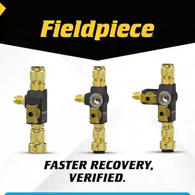 Fieldpiece - VC2G 1/4″ Valve Core Removal Tool Dual Valve with Sight Glass - Vacuum-Rated 20 microns & A2L Compatible - HVAC Tools - Image 2