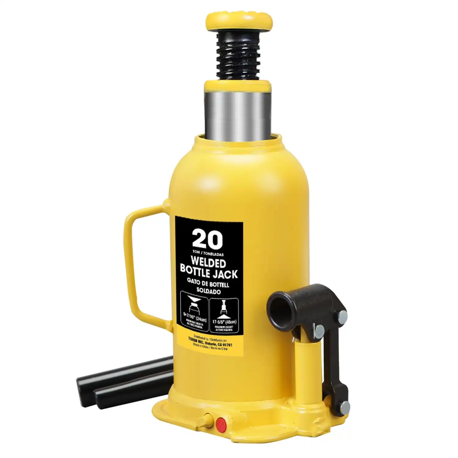 20 Ton (40,000 LBs) Capacity Hydraulic Welded Bottle Jack, TH92004X