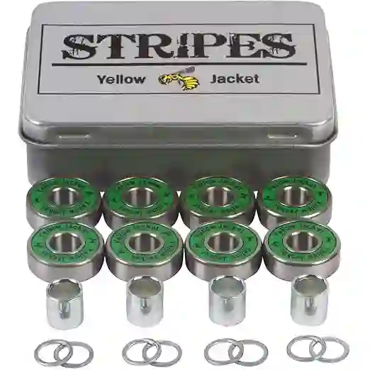 Yellow Jacket Premium Scooter Bearings, Kick Scooter, 608, ABEC 11, Jungle Green (Pack of 4)