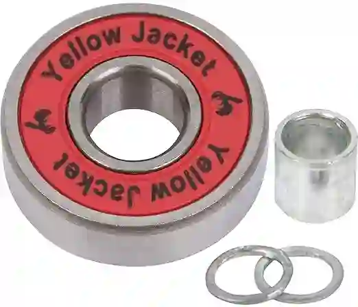 Yellow Jacket Premium Inline Skate Bearings, Roller Skate Bearings, 608, ABEC 9, Racer Red (Pack of 16) - Image 2