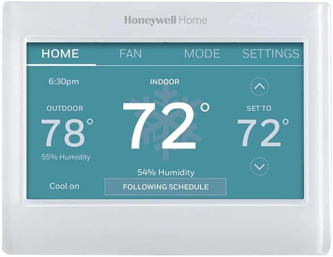 Honeywell Home RTH9600WF Smart Color Thermostat ENERGY STAR Wi-Fi Programmable Touchscreen Alexa Ready - C-Wire Required