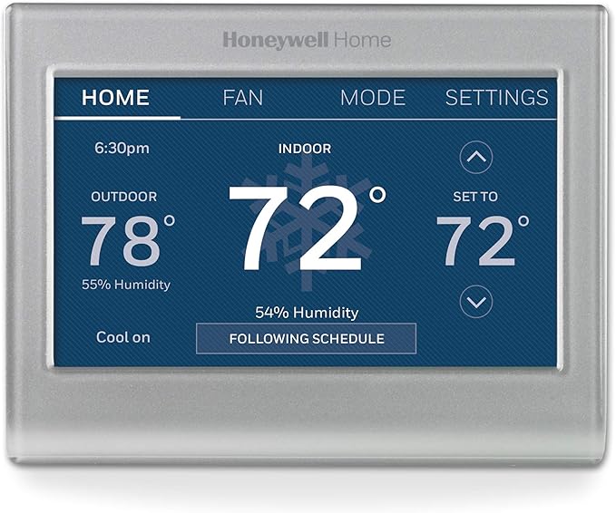 Honeywell Home RTH9585WF1004 Wi-Fi Smart Color Thermostat, 7 Day Programmable, Touch Screen, Energy Star, Alexa Ready, Gray