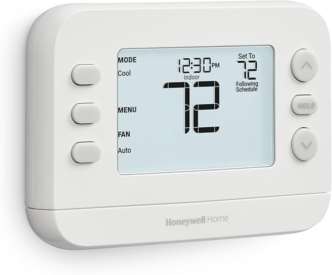 New! Honeywell Home Programmable Thermostat, Single-Stage, 1 Heat/1 Cool Compatibility, Flexible Schedule, X2P, White, RTH21B