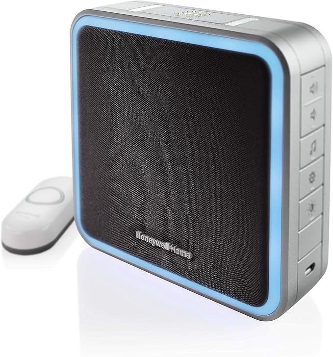 Honeywell Home RDWL917AX2000/E Doorbell Portable Wireless Doorbell & Push Button-9 Series, Blue,Grey
