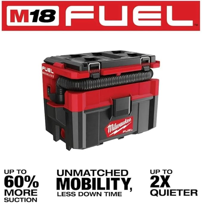 Milwaukee M18FPOVCL, Black, 800 W, 2.5 gallons, 87 Decibeles