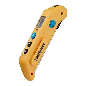 Fieldpiece SPK2 Folding Pocket in-Duct Thermometer with MAX/MIN Hold and Stainless Steel Probe