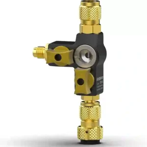 Fieldpiece - VC2G 1/4″ Valve Core Removal Tool Dual Valve with Sight Glass - Vacuum-Rated 20 microns & A2L Compatible - HVAC Tools