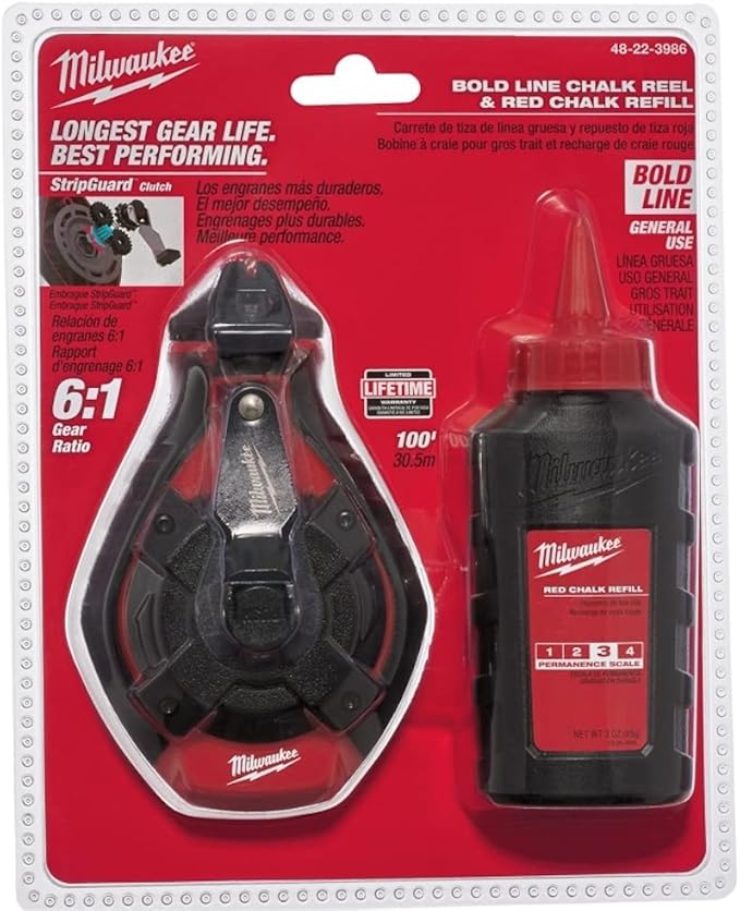 Milwaukee 48-22-3986 100 ft. Bold Line Kit with Red Chalk