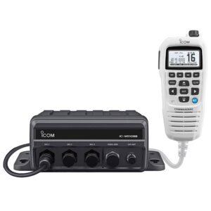 Icom M510BB GW 21 Black Box VHF w/White Command Mic 3 Command Mic Ports