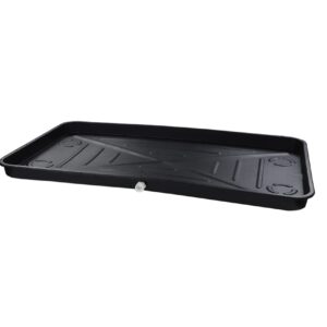 DiversiTech (6-2748L) A/C Secondary Plastic Condensate Drain Pan, Air Conditioner Drip Pan with Rolled Edges, 27" x 48", Black