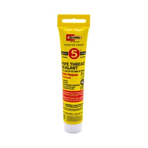 RectorSeal No. 5 25790 Pipe Thread Sealant, Lubricates & Protects Threads, Soft Setting, Slow Drying, & Permits Easy Breakout and Contains No Other Metals, 1.75 oz