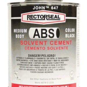 Rectorseal 55938 1/4 Pint 647L Low Voc Abs Solvent Cement