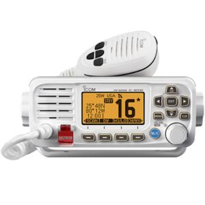 Icom IC-M330G Ultra Compact VHF Marine Transceiver with GPS - White