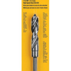 DEWALT DW1623 11/16-Inch Black Oxide 1/2-Inch Shank Reduced Shank Twist Drill Bit