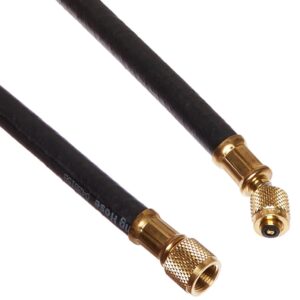 Yellow Jacket 16236 Plus II 3/8" Heavy Duty Charging Hose, 3/8" Flare x 1/4" Flare, 45 Degree, 36"