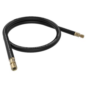 NAVAC NHB1 High-Flow Refrigerant Hose - 3/8" to 1/4" Fittings - 6 Feet Length - 1/2" Internal Diameter - Faster HVAC Evacuation and Recovery - 20 Microns Vacuum