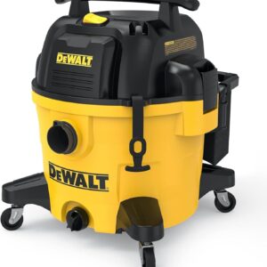 DEWALT 9 Gallon STEALTHSONIC Ultra Quiet Poly Shop Vacuum Wet/Dry, DXV09P-QTA Noise Reduction Vac for Shop, Heavy Duty Shop Vacuum for