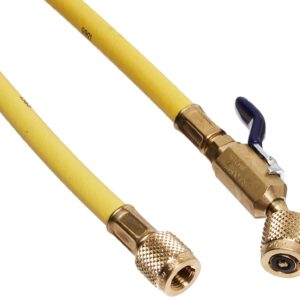 Yellow Jacket GIDDS-505046 Charging Hose 60" with Compact Ball Valve, Yellow