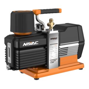 NAVAC NP12DM Vacuum Pump - Vacuum Pump for HVAC Evacuation - 5 Microns - Dual-Stage DC Motor Industrial Grade for Commercial Settings - 12 CFM Flow Rate