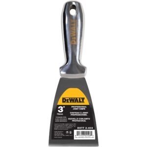 DEWALT 3" All Stainless Steel Joint Knife | One-Piece Premium Polished Metal Putty Blade | 2-403