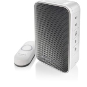 Honeywell Home RDWL313A2000/E Doorbell Portable Wireless Doorbell & Push Button-3 Series, Gray