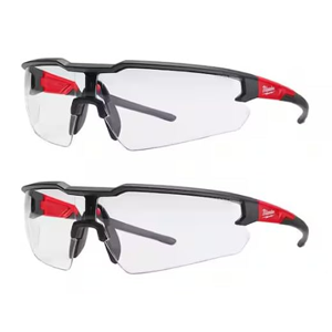 Milwaukee Anti-Fog Safety Glasses Clear Lens Black/Red Frame 2 pc. - Case of 2