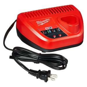 Milwaukee Genuine OEM 48-59-2401 M12 Lithium Ion 12 Volt Battery Charger w/LED Indicating, Red