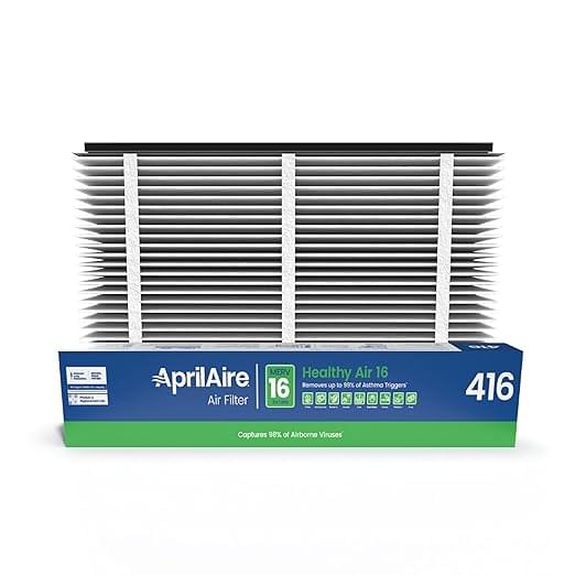 AprilAire 416 Replacement Filter for AprilAire Whole House Air Purifiers - MERV 16, Allergy, Asthma, & Virus, 16x25x4 Air Filter (Pack of 1)