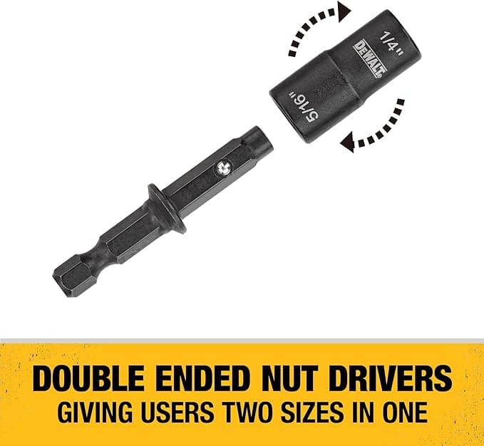 DEWALT Nut Driver, Double Ended, 1/4In + 5/16In (DWADEND14516)